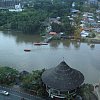 View of the river in Kuching, the main city -- and a very pleasant one -- in Sarawak.