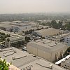 Fox Studios in Los Angeles from the hotel next door. I said "Hi" to Hulk Hogan in the lobby. I was there to interview the cast of the courageous series Over There about soldiers in Iraq. It was canned after one season.