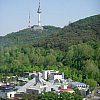 This is cheating a little because my view from the Grand Hyatt in Seoul (see previous photo) was actually the other way. But from the lift lobby outside my door you got this view of the Seoul Tower.