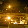 Night view from an airport hotel in Honolulu in the Hawaiian Islands