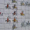 Wall art beside Cheonggye Stream in central Seoul which illustrates the royal procession of King Jeongjo in 1795 with an entourage of 1,779 people and 779 horses. A long, documentary mural based on the commemorative scroll he commissioned.