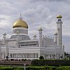 The Omar Ali Suifuddien Mosque in Bandar Seri Begawan, the capital of Brunei. This is one of about three things to see in the city. So you see it a lot.