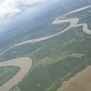 River delta near Kuching in Sarawak, Borneo Malaysia