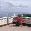 View of the Sulu Sea from a Chinese temple on a hill in Sandakan, Sabah. cf an image of the Bay of Naples elsewhere in these images.