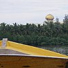 Sultan's palace off the starboard bow. To see much more of the Sultan of Brunei's digs you need to visit GoogleEarth I guess. You can't miss it, it's twice the size of Buckingham Palace.