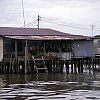 Homes in Kampung Ayer, a town of stilt houses in Bandar Seri Begawan, the capital of Brunei. Around 35,000 people live here and the kampung has its own schools, banks and shops.
