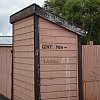 Toilets at the station. The toilets were the same, but the Ladies got better lettering. Waihi, New Zealand.