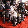 Aboriginal dolls for sale in the market at Kuranda, northern Queensland. The guy selling them - an aboriginal - also had throwing spears. But the dolls in the front row here -- who look like Chucky to me -- were much more scary.