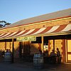 Sunset at the 130-year old Prairie Hotel where feral food -- emu, kangaroo and so on -- makes up the menu. Near the South Flinders Range and just across from the broken-down railhead of Parachilna