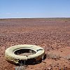 The runway at the opal mining town of Andamooka, South Australia where people prefer to be underground in their diggings. Makes sense, it's cooler down there.