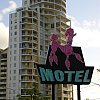 Motel on the Gold Coast, Australia. A beacon at night.