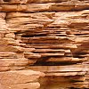 Striated rock some 600 million years old, near Glen Helen west of Alice Springs