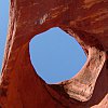 Famous hole through which Indiana Jones descended. In Monument Valley.