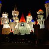 Not Toytown but the actual Excalibur Hotel in Las Vegas. Gambling tables, serving wenches and a massive plaster dragon in the lobby. Infantile.