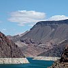 The narrows of the Colorado River as seen from the Hoover Dam, Nevada.