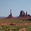 Not far from here John Wayne crossed the river -- now barely a stream -- to rescue Natalie Wood from the savage Indian Scar in the movie The Searchers. Monument Valley, Nevada.