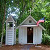 The smallest church in America so they say. This one is in Georgia. There is another smallest church on north central California, and doubtless a few others elsewhere. This holds maybe six people. Tops.