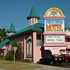 Yes it's true. It is Fawlty Towers, a motel in Cocoa Beach, Florida. Terrific Tiki Bar out the back however.