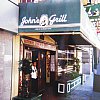 John's Grill in San Francisco where Sam Spade ate chops with baked potato and sliced tomatoes in The Maltese Falcon. Patrons have included Lauren Bacall, Jimmy Carter, George Lucas and others. No one famous when I had a decent if pricey steak.