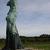 American artist Jim Dine's massive sculpture in the vineyards of Les Sources de Caudalie, a vineyard-cum-spa-cum-luxury hotel near Bordeaux, France. See Travels in Elsewhere