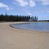 Emily Bay on Norfolk Island. It's about this crowded every day.