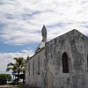 The small church on the headland at Lifou in the Loyalty Islands of New Caledonia.