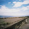 A typical slice of coastline in Taiwan: barbed wire, concrete, gun emplacements . . .