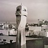 On the roof of Gaudi's Casa Mila in Barcelona.