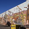Mural celebrating the history of Alice Springs in central Australia