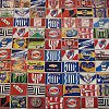 Formula 1 and futbol club matchboxes in a market in Buenos Aires